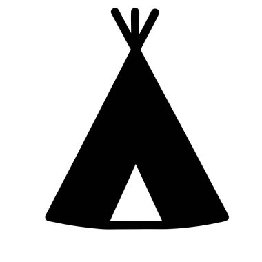 Çadır. Web simgesi basit illüstrasyon