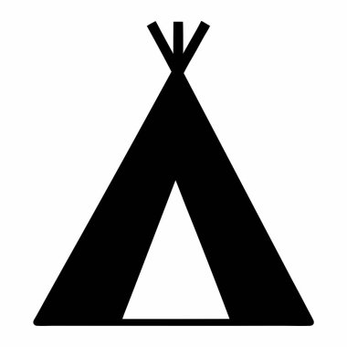 çadır simgesi, vektör çizimi