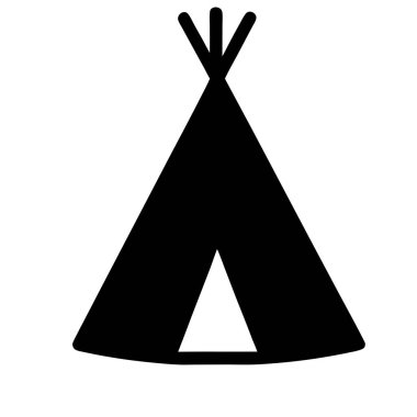 Kamp çadır simge vektör web ve mobil uygulaması tasarımı, kamp çadır logo kavramı için izole üzerinde beyaz arka plan