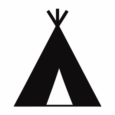 Kamp çadırı ikonu vektörü. kamp çadırı işareti.