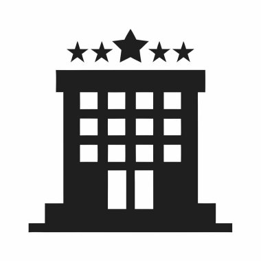 Otel simgesi vektör illüstrasyonu