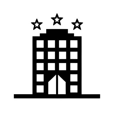 Moda tarzında izole edilmiş otel simgesi