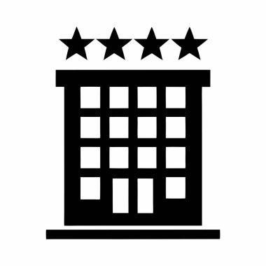 Otel simgesinin vektör illüstrasyonu