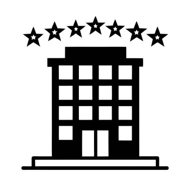 Otel vektör simgesi düz simgesi