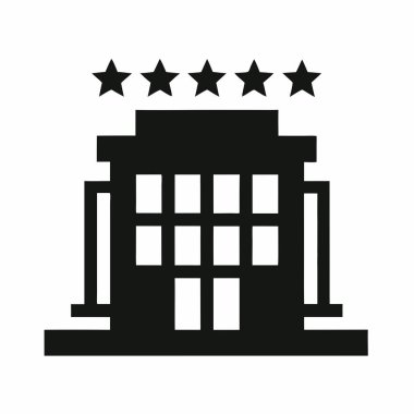 Otel simgesi vektör illüstrasyonu