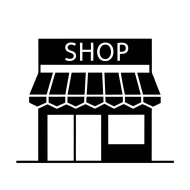 Dükkan. Web simgesi basit illüstrasyon