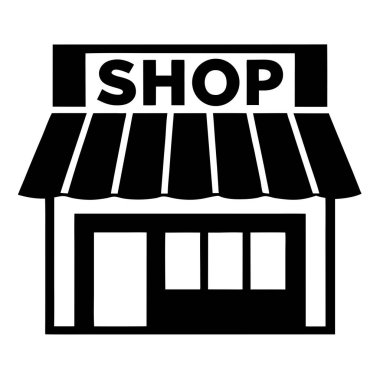 Dükkan. Web simgesi basit illüstrasyon