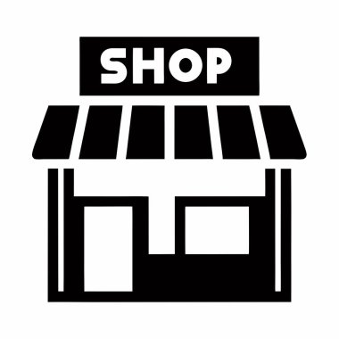 dükkan simgesi, vektör illüstrasyonu