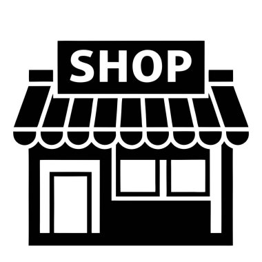 Dükkan. Web simgesi basit illüstrasyon