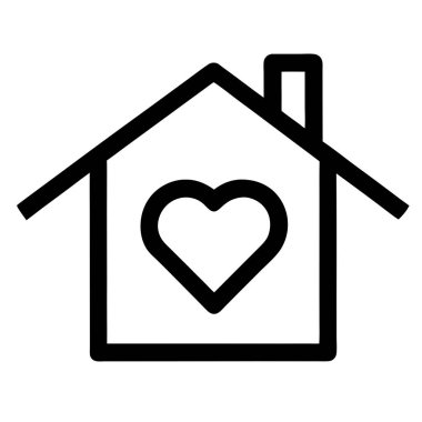 ev vektörü ince çizgi simgesi