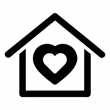 Kalp ikonu vektör illüstrasyonu