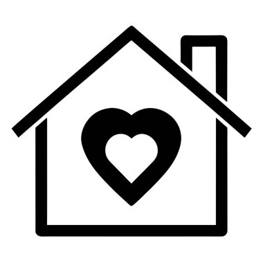 ev vektörü sembolü düz simge