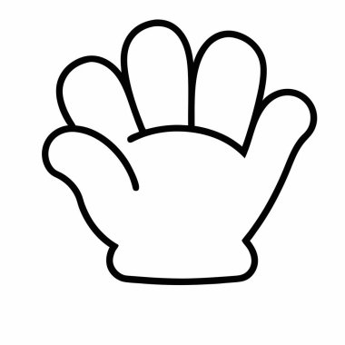 Temizlik için çizgi film eldivenleri çiziyorum.