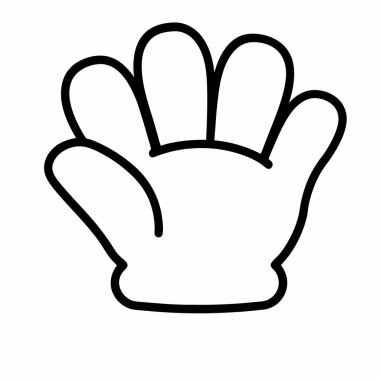 El avucunun çizgi simgesi tasarımı