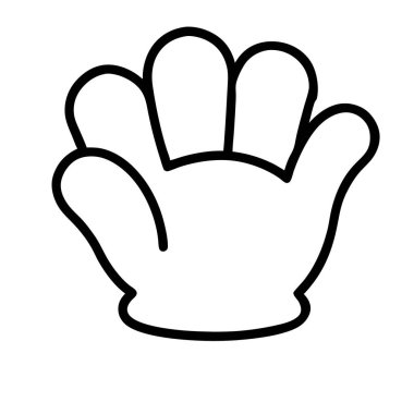 Bir karikatür elin vektör çizimi