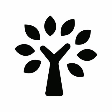 ağaç vektörü sembolü düz simge