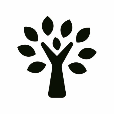 ağaç simgesi vektör illüstrasyonu