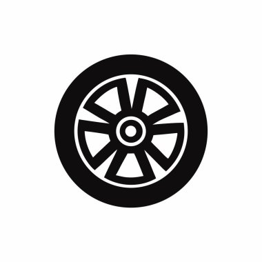 Araba tekeri ikon vektörü. sembol illüstrasyonu