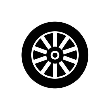 Hadım öküz tekerlek vektör simgesi