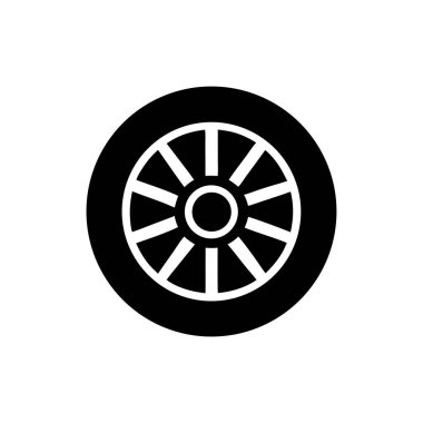 Tekerlek simgesinin vektör illüstrasyonu