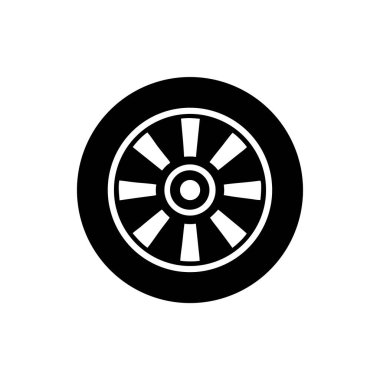 araba tekeri vektör düz simge