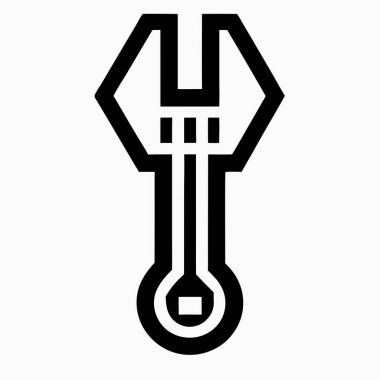 İngiliz anahtarı. Web simgesi basit tasarım