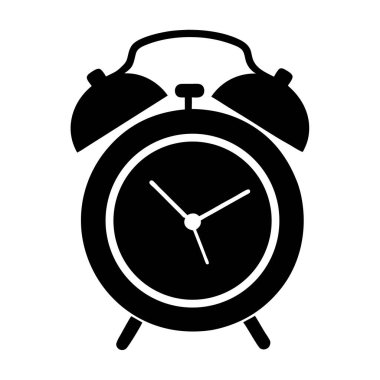 Alarm saati simge tasarımı, vektör illüstrasyon grafiği