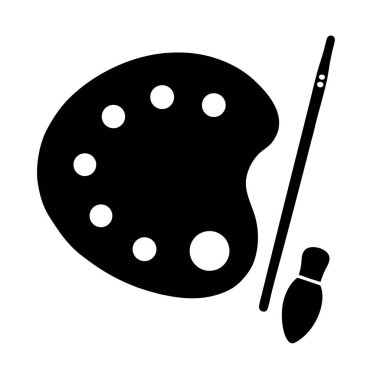 Bilardo topu simgesi, basit vektör illüstrasyonu