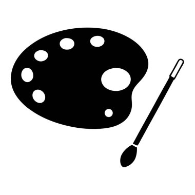 palet simgesi, vektör illüstrasyonu