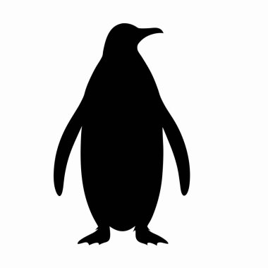 beyaz arka plan üzerinde penguen simgesi