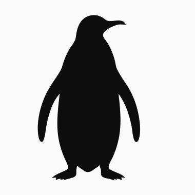 Penguen simgesi vektör illüstrasyonu