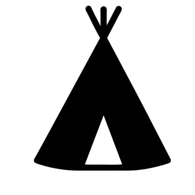 çadır simgesi vektör illüstrasyonu