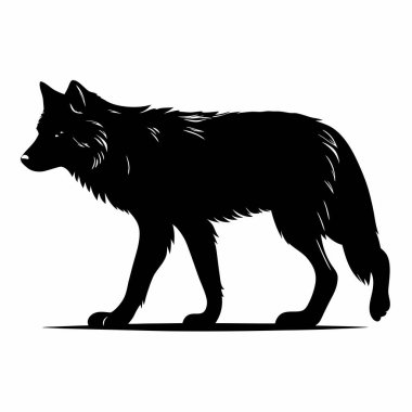 Kurt silueti, vektör çizimi