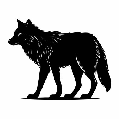 kurt vektörü siyah ve beyaz