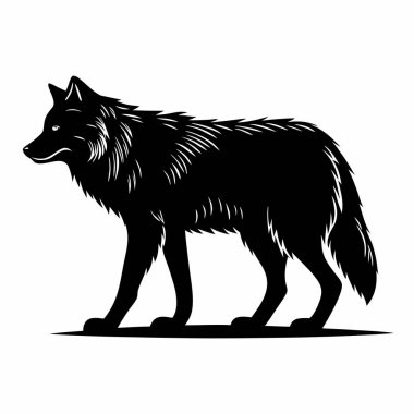 köpek siyah vektör illüstrasyonu