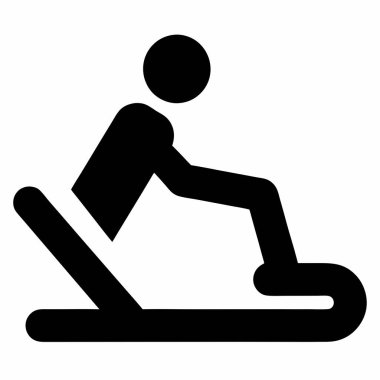 Pano simgesinde kayak yapan adam.