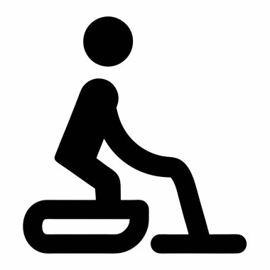 egzersiz vektörü düz simgesi