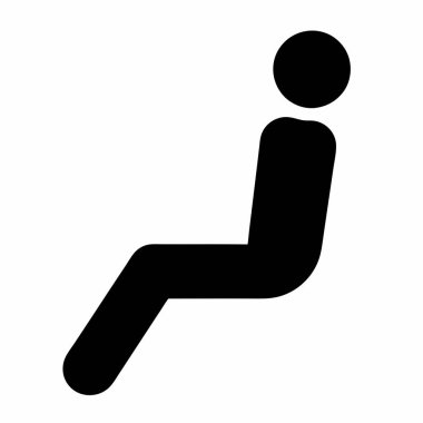 Çubuk ikonlu adam, kabartma tasarım illüstrasyonu