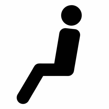 Sandalyesi olan adam, vektör, illüstrasyon