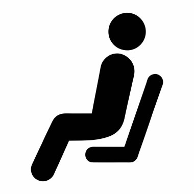 Sandalyede oturan kişi, vektör çizimi