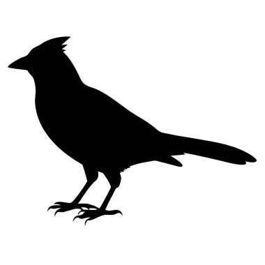 siyah karga simgesi, basit biçim.