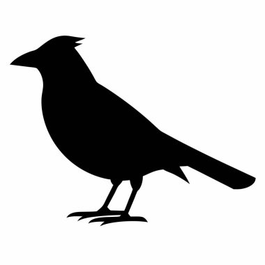 siyah karga simgesi, basit biçim