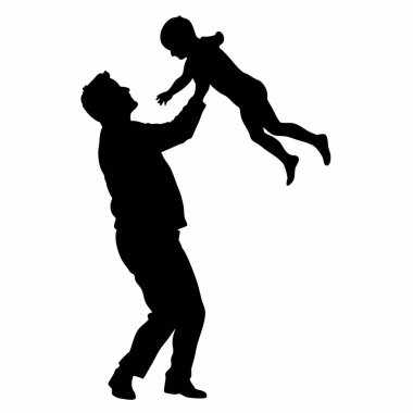 baba ve kız birlikte oynuyorlar, aile, aile kavramı