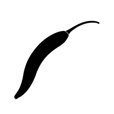 Beyaz arkaplanda siyah biber vektörü simgesi