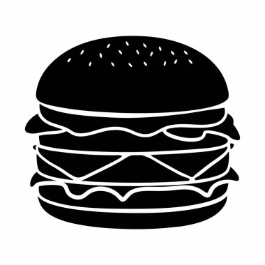 Hamburger, fast food ikonu.