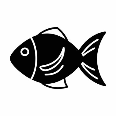 Balık. Web simgesi basit illüstrasyon