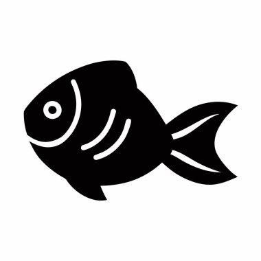 balık simgesi vektör illüstrasyonu.