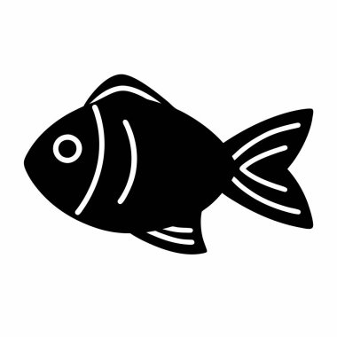 balık simgesi vektör illüstrasyonu