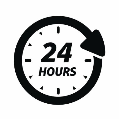 Siyah saatlerin vektör illüstrasyonu