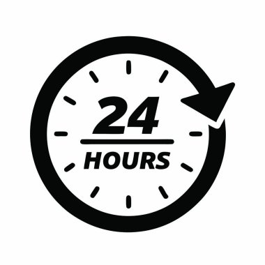 2 saat vektör simgesi